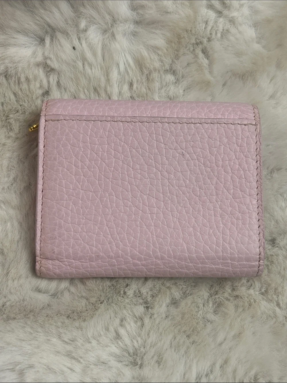 Louis Vuitton Capucines Limited Edition pink and red leather trifold wallet